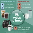 thumbnail image 2 of Hamilton Beach FlexBrew 5 en 1 Cafetera de goteo y de una sola porción, caliente y helada, 5 en 1, con capacidad móvil de 60 oz. Depósito de agua, uso de paquetes de cápsulas y posos, preparación rápi, 2 of 5