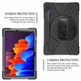 thumbnail image 2 of Dteck Shockproof Case for Samsung Galaxy Tab S7 FE Case (12.4 inch, 2021 Release) SM-T730/T736B, Kids Case 360 Rotating Stand Case Drop-Proof Protection with Hand Shoulder Strap - Black, 2 of 9
