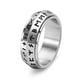 thumbnail image 4 of Anillo giratorio de acero de titanio con runa vikinga nórdica retro Luen, estilo neutro, anillo personalizado para hombre, 4 of 6
