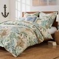 thumbnail image 2 of Barefoot Bungalow Atlantis 100% Cotton Coastal Stripe Duvet Set, 3-Piece Full/Queen, 2 of 7