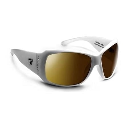 7eye 840054 Natasha Sharp View Polarized Copper Sunglasses- Glacier White - Medium & Extra Large