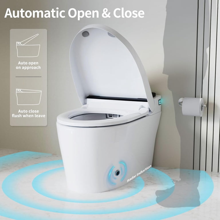 LALAHOO Smart Toilet with Bidet Built in, Auto Open/Close, Heated