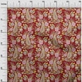thumbnail image 3 of oneOone Polyester Spandex Red Fabric Paisleys Dress Material Fabric Print Fabric By The Yard 56 Inch Wide, 3 of 6