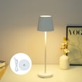 thumbnail image 3 of Portable LED Table Lamp Touch Control Stepless Dimmable Desk Lamp Rechargeable Nightstand Lights Simple Metal Atmosphere Lamp Creative Touch Switch Adjustable Brightness Neutral/White/Warm Light, 3 of 8