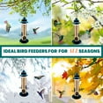 thumbnail image 5 of Gorgero Tube Wild Bird Feeder, 2.5 lb Capacity Songbird Tube Feeder,  Hanging Bird Seed Feeder for Attracting Birds, Green, 5 of 9