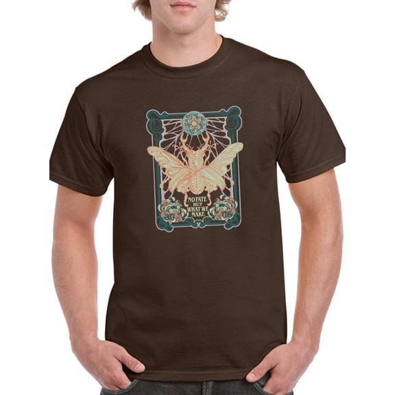 Egyptian Scarab Art Nouveau T-Shirt Men -Image by Shutterstock, Male XX-Large