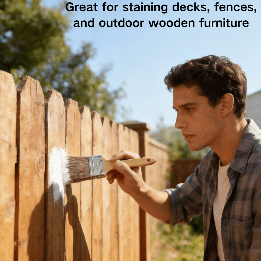 KINGORIGIN 6 Piece Paint Brush Set – 1.5", 2", 3" and 2" Angled Brush Sizes for House Painting, Wall, Furniture, Trim, and Fence Refinishing