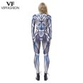 thumbnail image 5 of Disfraz de Halloween de VIP FASHION, monos estampados de esqueleto para mujer, monos de cosplay coloridos con degradado, traje de gato Zentai, 5 of 5