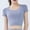 Blue, variant on Wowcloth Clearance Women's Short Drying Yoga top with Elastic and Chest Cushion for Sports Tight Fitting