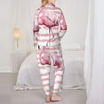 thumbnail image 5 of Kll Flamingo Print Women'S Long Sleeve Pajamas With Pants Sleepwear Loungewear 2 Set-Large, 5 of 9