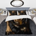 thumbnail image 2 of Designart "Elegant Black and Gold Rose II" Floral & Botanical Bedding Covert Set - Rose Black Floral Bed Set With 1 Sham, 2 of 6