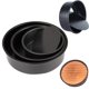 thumbnail image 1 of Kit de moldes para pasteles de 3 piezas (6,8,10 pulgadas) con fondo extraíble de acero al carbono de grado alimenticio y utensilios para hornear antiadherentes con revestimiento de seguridad, 1 of 5