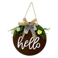 thumbnail image 4 of Welcome Door Sign Wooden Wreath Wall Plaque Durable Wood for Home Office Balcony Front Entry Decor, 4 of 8