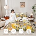 thumbnail image 3 of Erosebridal Cute Bug Bee Full Size Comforter Sets,Elegant Floral Bedding Comforter Set,White Brown,Polkadot Reversible,3pcs,1 Comforter and 2 Pillowcases, 3 of 7