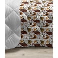 thumbnail image 3 of Oriental Down Alternative Comforter, Pattern in Yellow Golden Tone Cultural Traditional Feels, Microfiber Quilt for All Season, 5 Sizes, Dark Mustard White, by Ambesonne, 3 of 3
