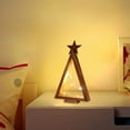thumbnail image 5 of Luminous Wooden Christmas Tree - Tripod Base & LED Lights, Battery-Powered & Festive Decoration, for Home, Parties & Holiday Gifts, 5 of 6