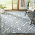 thumbnail image 2 of SAFAVIEH Linden Franco Geometric Indoor/Outdoor Area Rug, Cream/Blue, 6'7" x 6'7" Square, 2 of 8