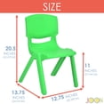thumbnail image 3 of JOON Stackable Plastic Kids Learning Chairs, Green, 20.5x12.75X11 Inches, 3 of 7
