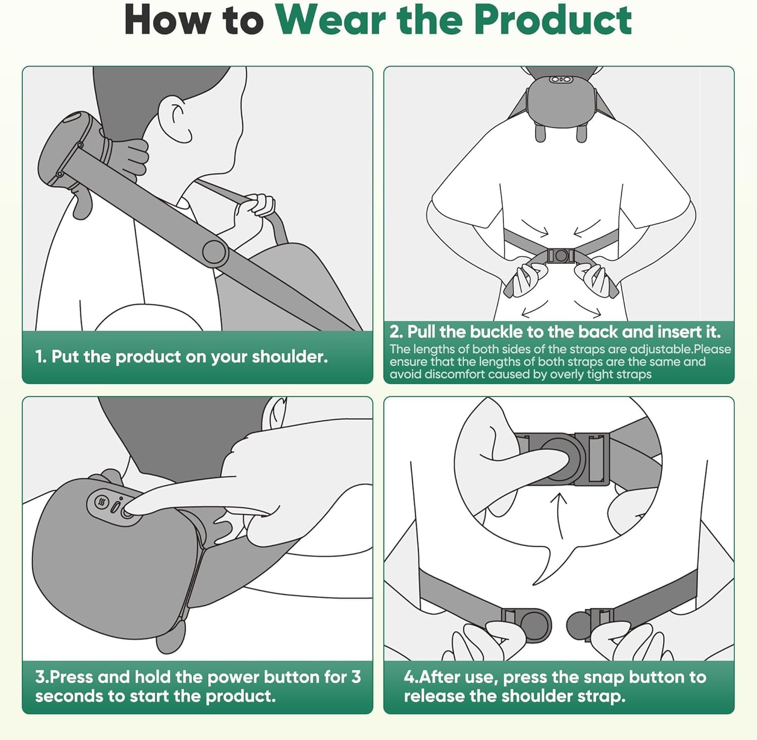 Neck Massager with Heat, Shiatsu Neck and Back Massager with 4D Kneading, Wireless Deep Tissue Massage for Shoulder and Cervical Pain Relief, Portable and Rechargeable for Home and Office