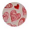 thumbnail image 4 of BANET Valentines Day Tablecloth Round Love Heart Pink Table Cloths Washable Tablecloth for Party Dining Room Indoor Outdoor Valentine's Day Decoration 31"-35, 4 of 8