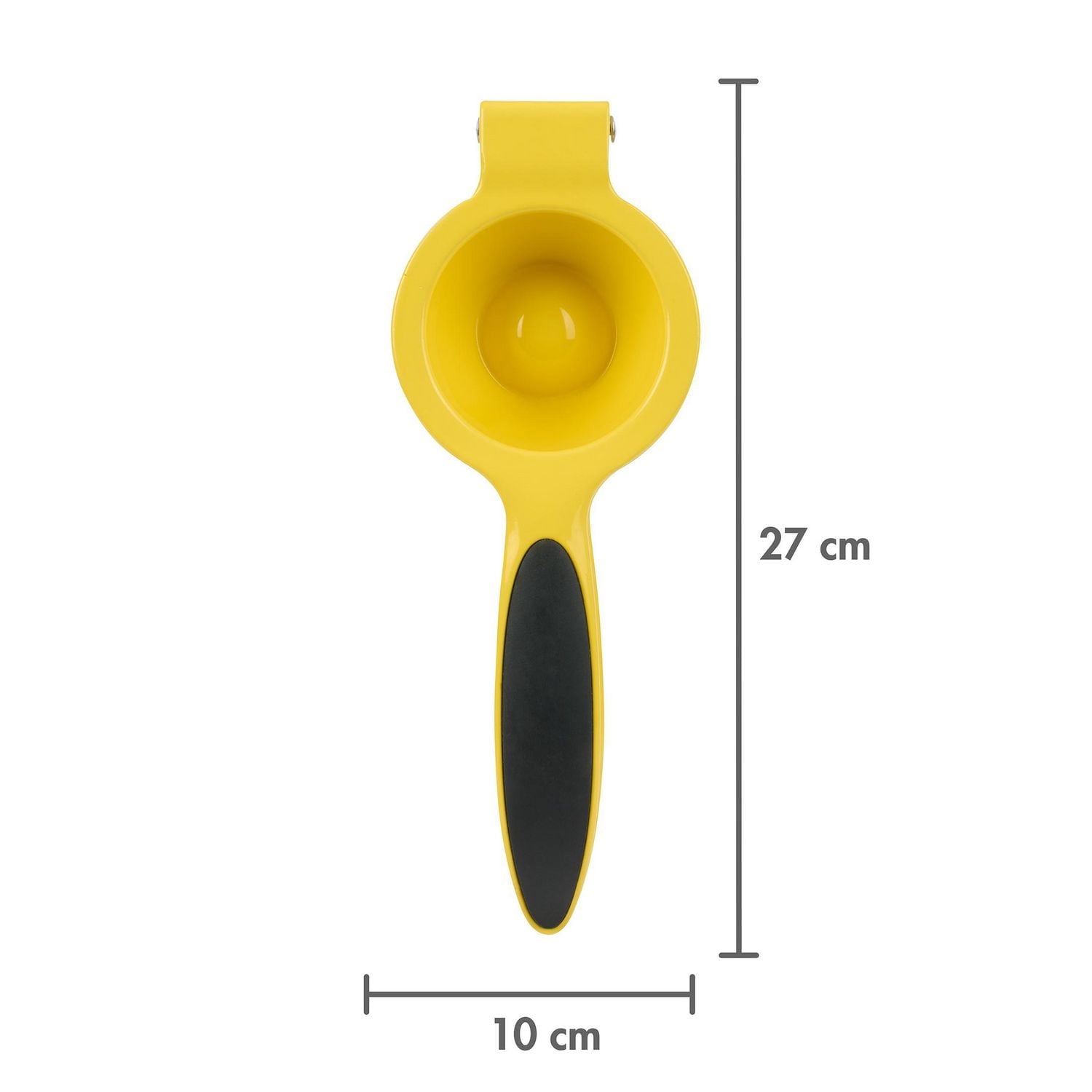 Mainstays 8.5" Manual Lemon Juicer, Heavy-Duty Diecast Aluminum with Comfort Grip Handles, Yellow, Lemon Squeezer