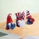 thumbnail image 5 of Figuras de elfo rojo, blanco y azul de 3 piezas para el 4 de julio, adornos del Día de la Independencia, juego de decoración de gnomos patrióticos de EE. UU., 5 of 8
