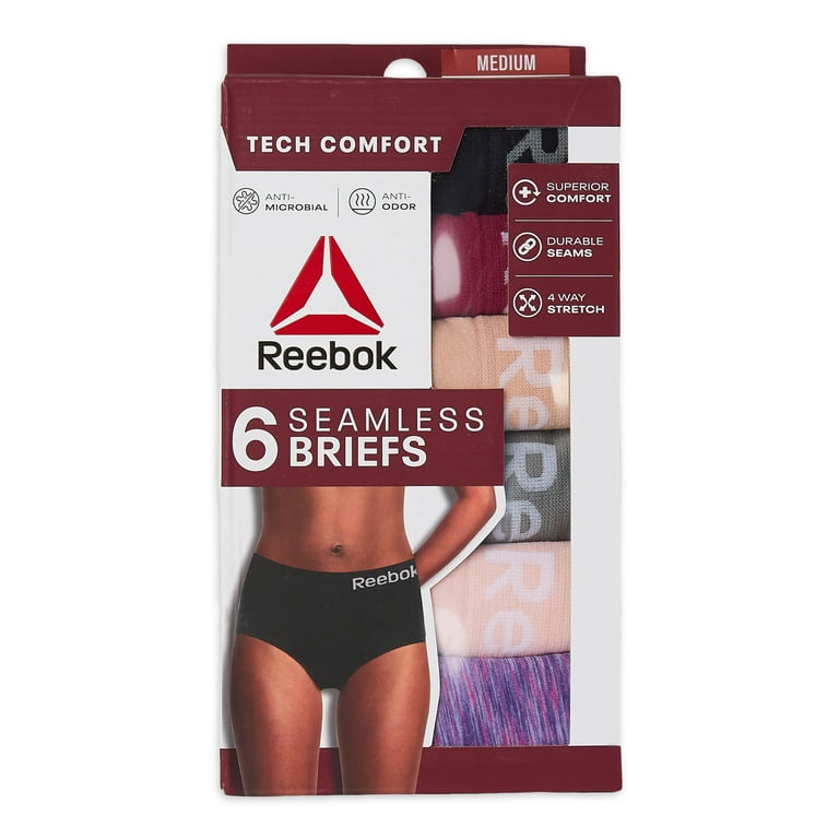 Reebok Women's Seamless Briefs, 6-Pack 