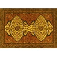 thumbnail image 1 of Ahgly Company Machine Washable Indoor Rectangle Abstract Yellow Modern Area Rugs, 8' x 10', 1 of 4