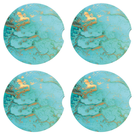 

Marble Coasters for Drinks Absorbent Modern Abstract Ceramic Coaster Set Cork Back Glitter