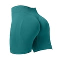 thumbnail image 6 of Breezora Women's Seamless Color Block Yoga Shorts - Scrunch Bum Booty Lifting Gym Shorts with Tummy Control, Workout Tights, 6 of 6