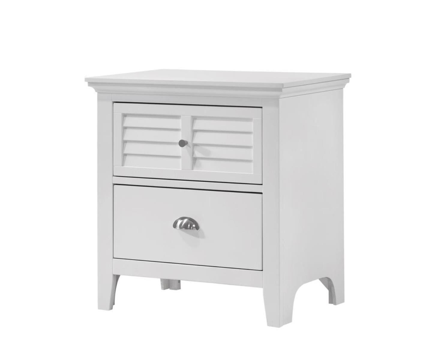 Myco Furniture Bessey Nightstand, White