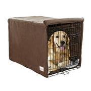 Ultra Absorbent Microfiber Chenille Small Dog Crate Cover for Pets, Premium, Durable, Washable Kennel Protector Privacy Shield (36 x 24 x 24", Brown)