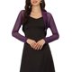 thumbnail image 1 of Inspire Chic Chaquetas de Satén para Mujeres para Vestido de Noche Cárdigan de Malla Abierto Elegante Bolero de Boda 3XL Púrpura Oscuro, 1 of 6
