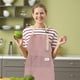 thumbnail image 5 of Aparatos de cocina, accesorios de cocina, utensilios de cocina, delantales de rayas con pechera ajustable y bolsillos, delantal de cocina de lino y algodón para chef, para mujer y hombre, delantal de, 5 of 6