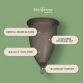 thumbnail image 2 of Copa menstrual Hempress Hygienics de silicona suave color carbón, 2 of 7