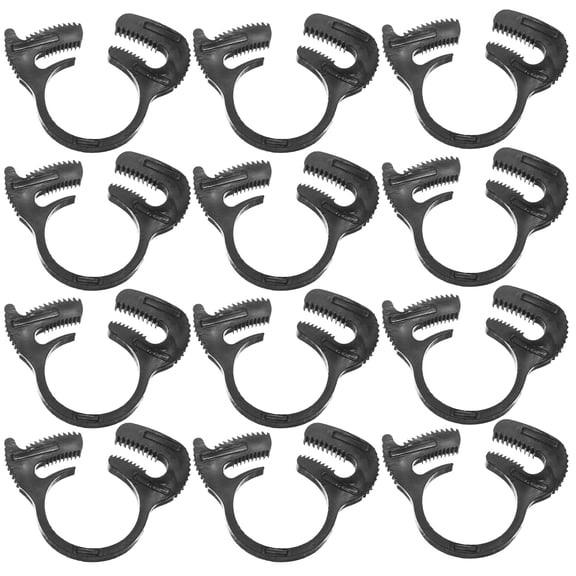 Uxcell 12-Pack Double Gripping Nylon Hose Clamps 5/8" 15.2-16.2mmmm Black