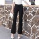 thumbnail image 4 of Pantalones Negros, Pantalones Estilo Occidental Ligeramente Acampanados, Pantalones Acampanados Ajustados y Adelgazantes para Mujer, Pantalones Nuevos de Verano, Pantalones de Traje, 4 of 8