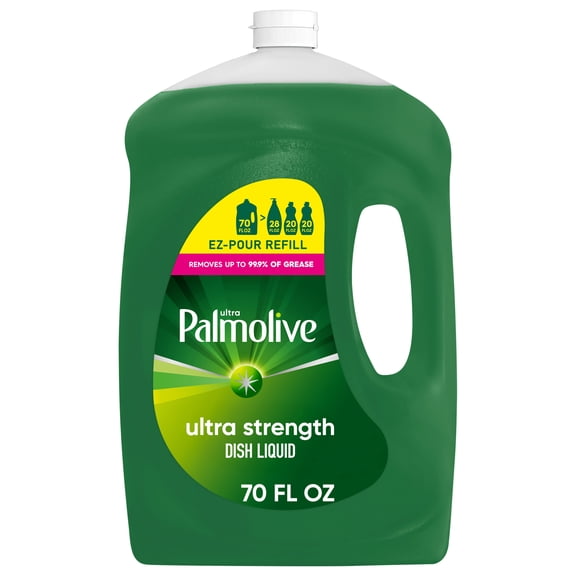 Palmolive Ultra Strength Liquid Dish Soap, Grease Cutting, 70 fl oz EZ-Pour Refill Bottle