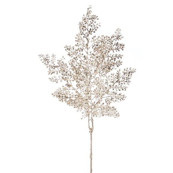 Melrose International Gold Glitter Fern Spray (Set of 12)