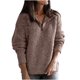 thumbnail image 1 of Blusa de manga larga con botones para mujer, camisa sólida sin tirantes fina con cremallera para mantener el calor Fridja  hkj3366, 1 of 8