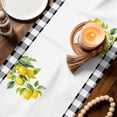 thumbnail image 2 of Table Runners 36 Inches Long Dress Scarves, Summer Lemon Farmhouse Kitchen/Dining Table Decor Table Runner, Short Coffee Tablerunners, Black Plaid Fruits Floral Botanical 13x36 Inch, 2 of 8