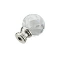 thumbnail image 2 of Aspen Creative 24008-12, 2 Pack, Clear Faceted Crystal Lamp Finial in Brushed Nickel Finish, 1 3/4" Tall, 2 of 7