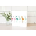 thumbnail image 2 of Flamingos Pink Aqua Flamingo Line 10 x 10 Wood Tabletop Sign Plaque, 2 of 4