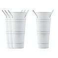 thumbnail image 3 of jifeng 4 Pieces French Floral Bucket Container Pots for Deck White, 3 of 9