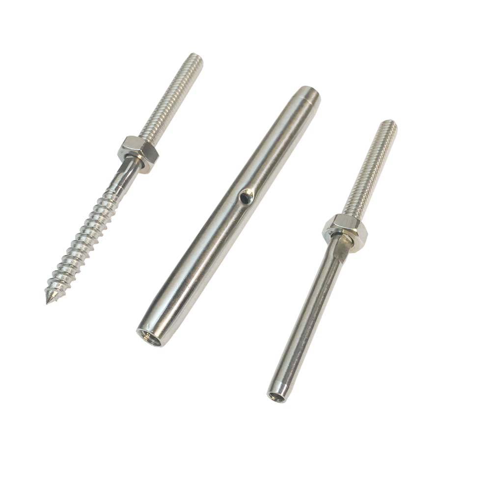 T316 Stainless Steel Lag Screw Stud Hand Swage Cable Railing for 1/8" Cable 