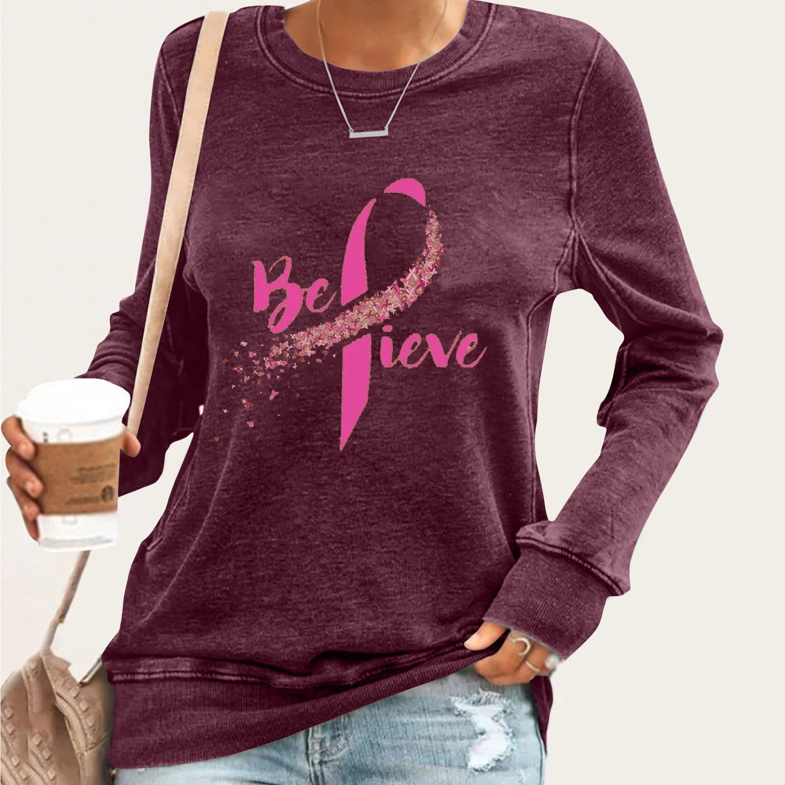 Pisexur Cancer T-Shirt De Sensibilisation Au Du Sein Femmes Ruban Rose T- Shirt Décontracté Manches Courtes Oui C'est Une Cicatrice Graphique Haut Cancer Du Sein Tee