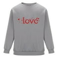 thumbnail image 6 of RYDCOT Love Heart Sweatshirt for Men Cute Hearts Graphic Pullover Long Sleeve Crew Neck Valentine Shirts Tops Gray, 6 of 6