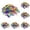 Multicolor 6PCS, variant on 100 Durable C-Clips Hooks Chain Links Glider Rat Parrot Bird Toy Parts, 1.5*3.5 cm, Multicolor 1PCS