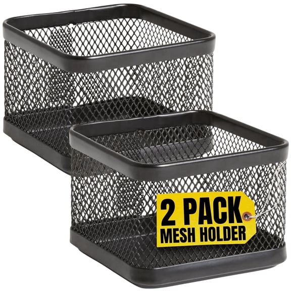 1InTheOffice Mesh Paperclip Holder For desk, Paperclip Holder Desk Accessories Holder(2 Pack)