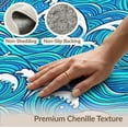 thumbnail image 6 of ODIKA 5'x7' Washable Area Rug Bathroom Aesthetic Repeating Wave Nautical Ocean Funky Theme for Small Living Room, Bedroom, Easy Care, Non-Shedding, Pet Friendly, 6 of 7